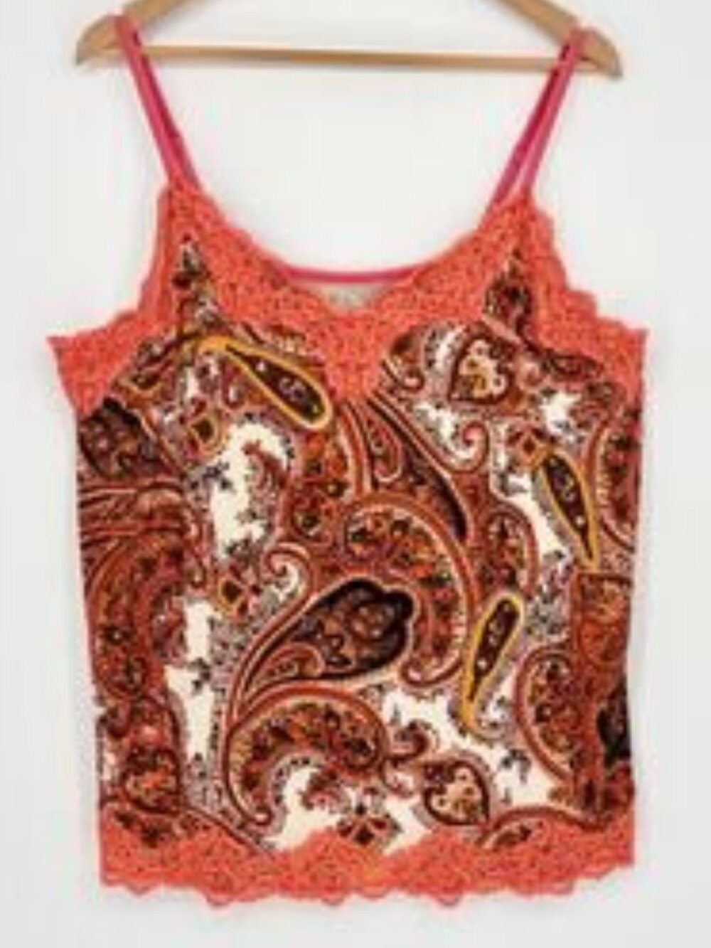 Orange Paisley Lace Cami Size 22/24